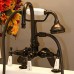 Gooseneck Telephone Style Deck Mount Bathtub Faucet w/ Adjustable Spread- Oil Rubbed Bronze - B00P9IGG0G